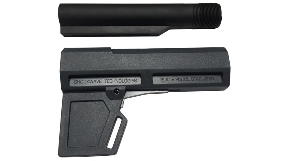 KAK Shockwave 2.0 Blade Stabilizer Brace w/Buffer Tube, Grey SHOCKWAVE-2.0-BLADE-TUBE-GREY