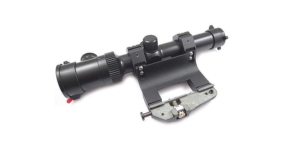 Kalinka Optics KOM 1.2-6x24, SFP Illuminated LD Reticle Rifle Scope, 65mm Universal AK and SVD Mount, Black, GSKOM12624LDP65