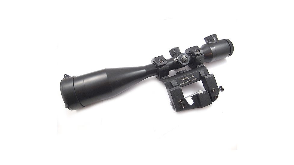 Kalinka Optics KOM 12x50 Illuminated 1000m Rifle Scope, Side Parallax, 59mm Universal AK and SVD Mount, Black, GSKOM1250LP59