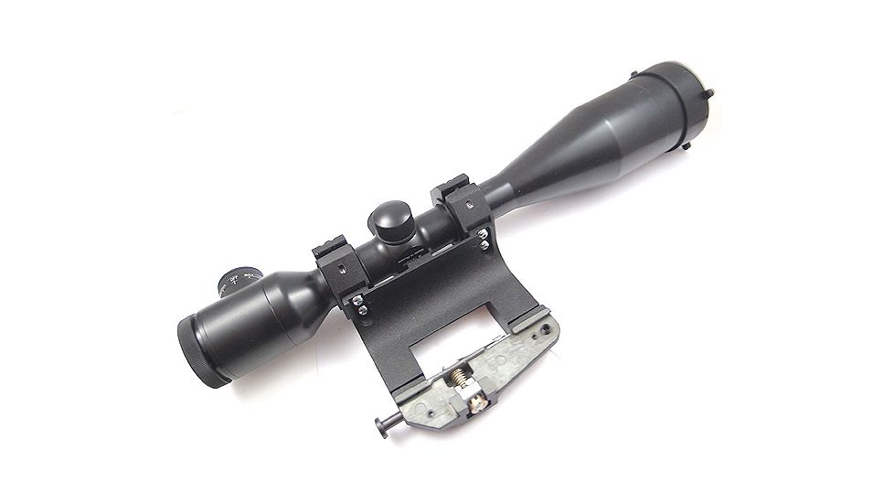 Kalinka Optics KOM 12x50 Illuminated 1000m Rifle Scope, Side Parallax, 59mm Universal AK and SVD Mount, Black, GSKOM1250LP59