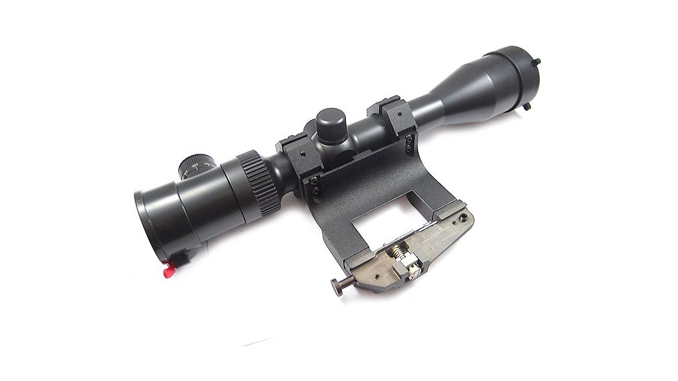 Kalinka Optics KOM 2-10x48 Illuminated LS Reticle Rifle Scope, 65mm Universal AK and SVD Mount, Black, GSKOM21048LS65