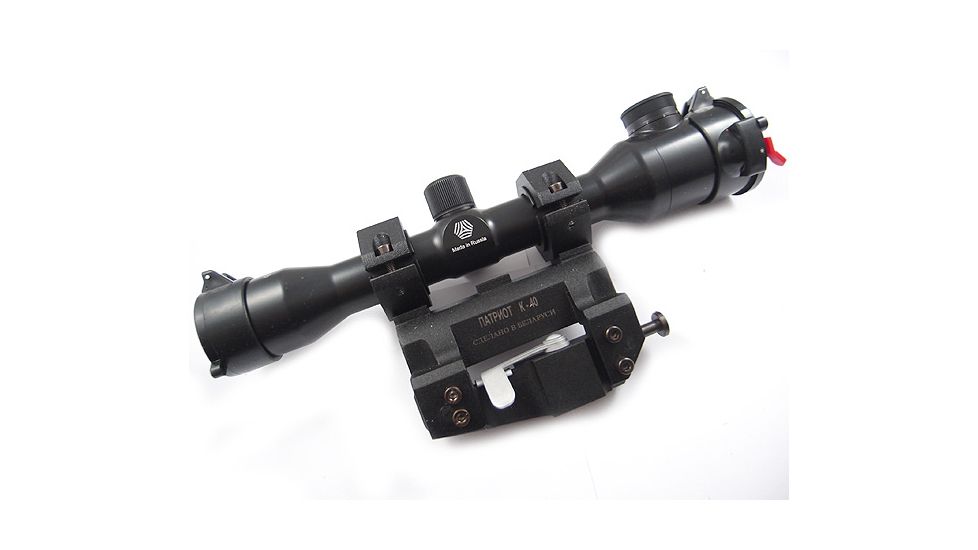 Kalinka Optics KOM 4x32 Illuminated Modern 1000m Reticle Rifle Scope w/ Focus, 40mm Universal Mount, Black, GSKOM432MLC40