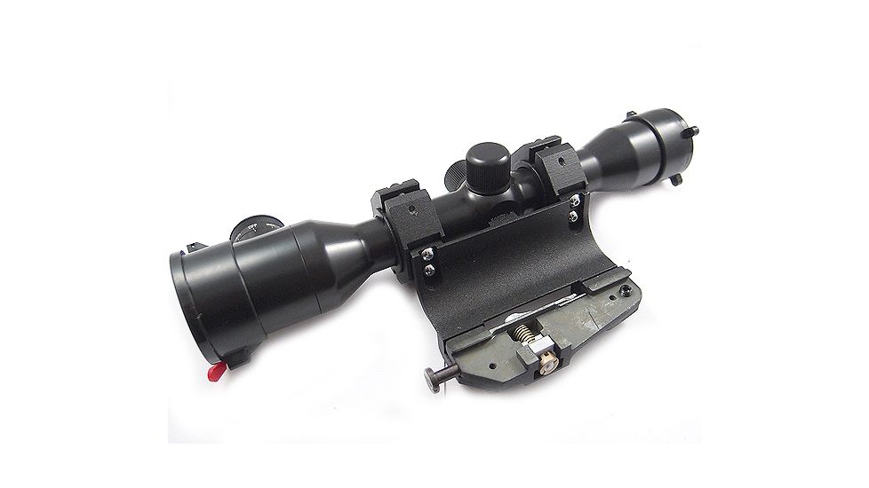 Kalinka Optics KOM 4x32 Illuminated Modern 1000m Reticle Rifle Scope w/ Focus, 40mm Universal Mount, Black, GSKOM432MLC40