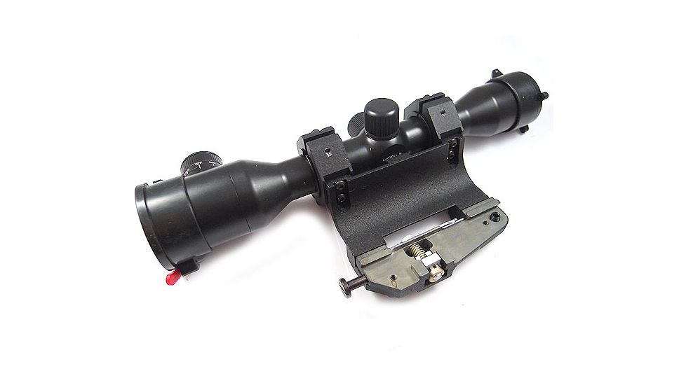 Kalinka Optics KOM 4x32 Illuminated Modern 1000m Reticle Rifle Scope w/ Focus, 47mm Universal SVD Mount, Black, GSKOM432MLC47