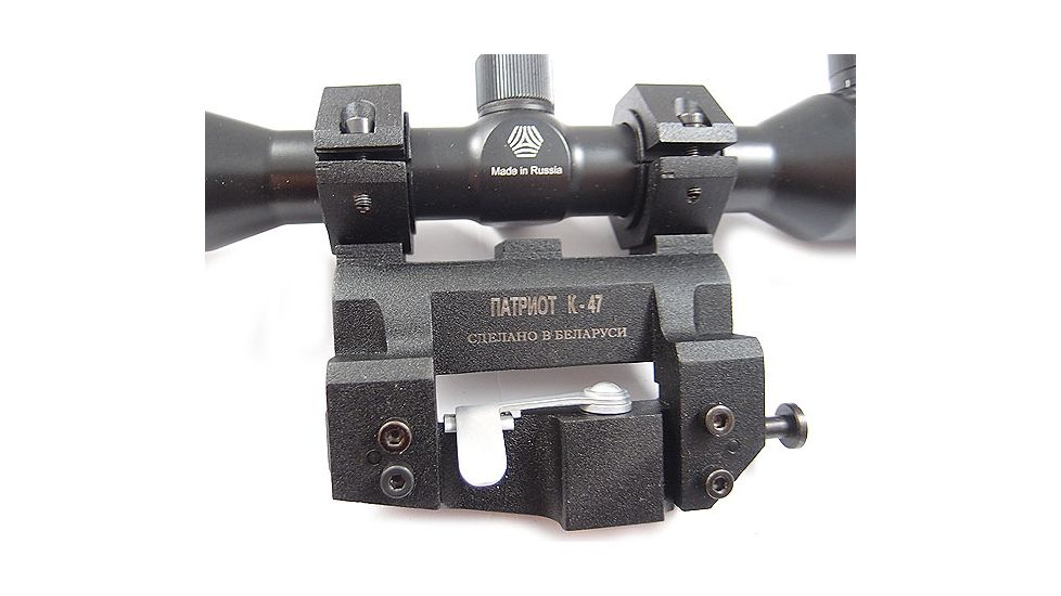 Kalinka Optics KOM 4x32 Illuminated Modern 1000m Reticle Rifle Scope w/ Focus, 47mm Universal SVD Mount, Black, GSKOM432MLC47
