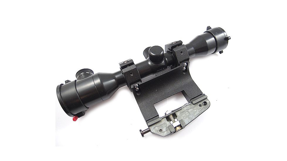 Kalinka Optics KOM 4x32 Illuminated Modern 1000m Reticle Rifle Scope w/ Focus, 59mm Universal AK and SVD Mount, Black, GSKOM432MLC59
