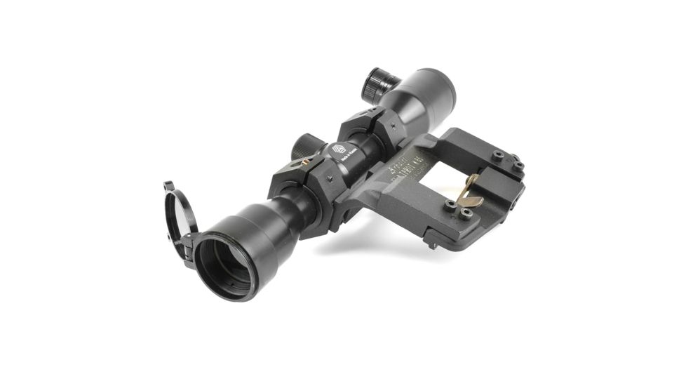Kalinka Optics KOM 4x32 Illuminated Modern 1000m Reticle Rifle Scope w/ Focus, 65mm Universal AK and SVD Mount, Black, GSKOM432MLC65