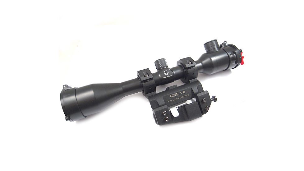 Kalinka Optics KOM 6x42 Illuminated Modern 1000m Reticle Rifle Scope w/ Focus, 40mm Universal Mount, Black, GSKOM642MLC40
