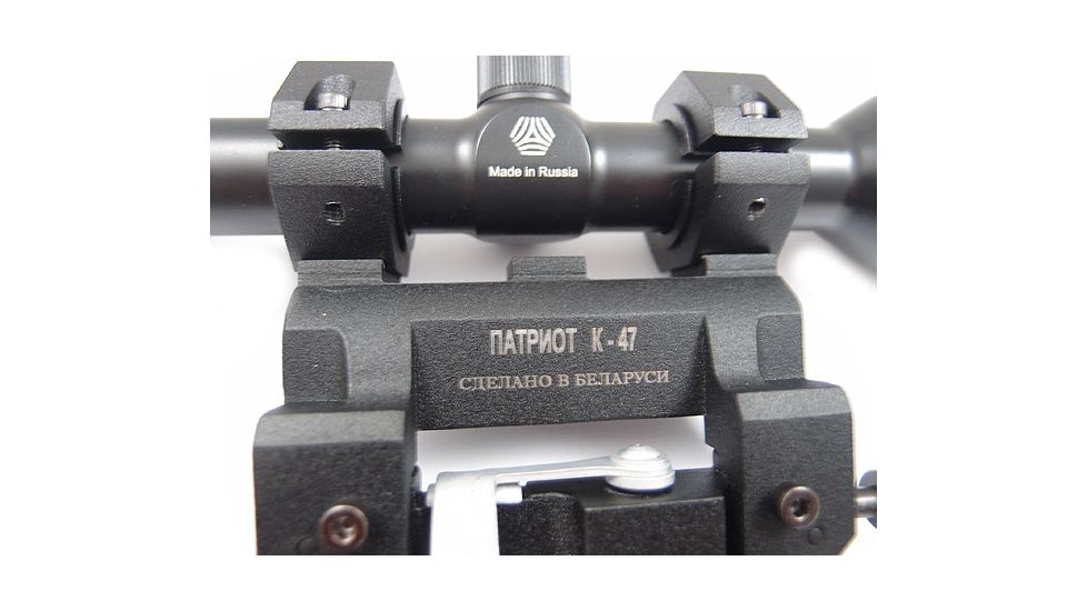 Kalinka Optics KOM 6x42 Illuminated Modern 1000m Reticle Rifle Scope w/ Focus, 47mm Universal SVD Mount, Black, GSKOM642MLC47