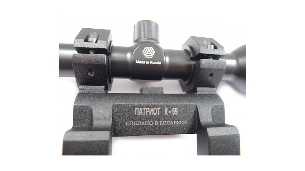 Kalinka Optics KOM 6x42 Illuminated Modern 1000m Reticle Rifle Scope w/ Focus, 59mm Universal AK and SVD Mount, Black, GSKOM642MLC59