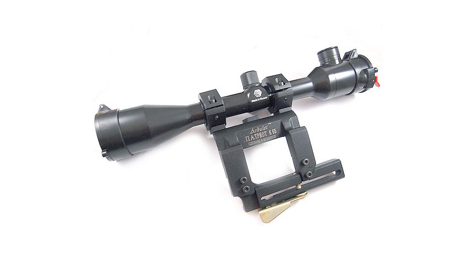 Kalinka Optics KOM 6x42 Illuminated Modern 1000m Reticle Rifle Scope w/ Focus, 65mm Special VEPR and AK Mount, Black, GSKOM642MLC65V