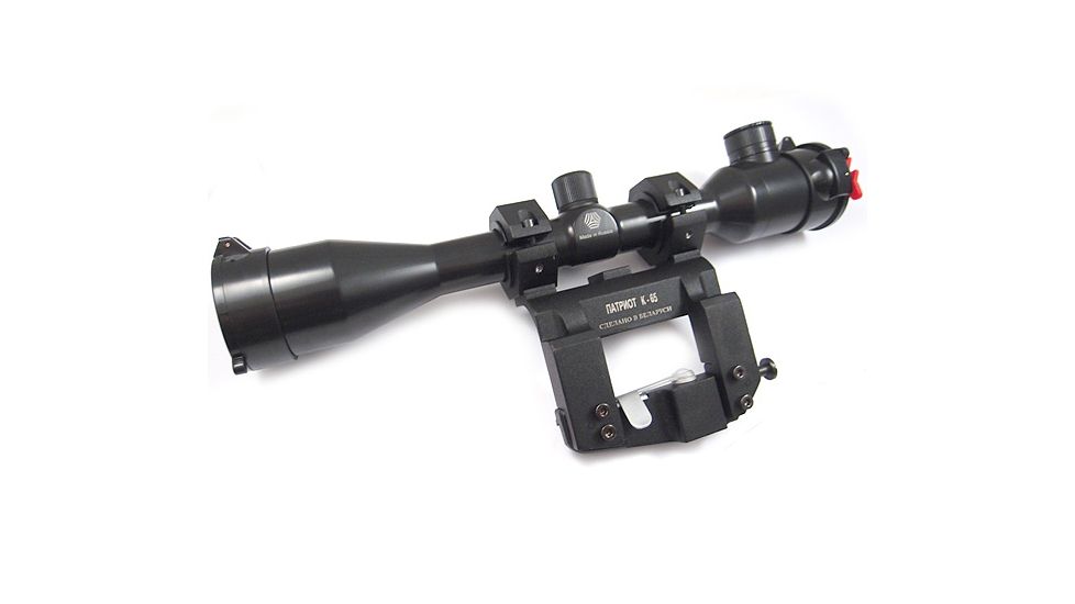 Kalinka Optics KOM 6x42 Illuminated Modern 1000m Reticle Rifle Scope w/ Focus, 65mm Universal AK and SVD Mount, Black, GSKOM642MLC65