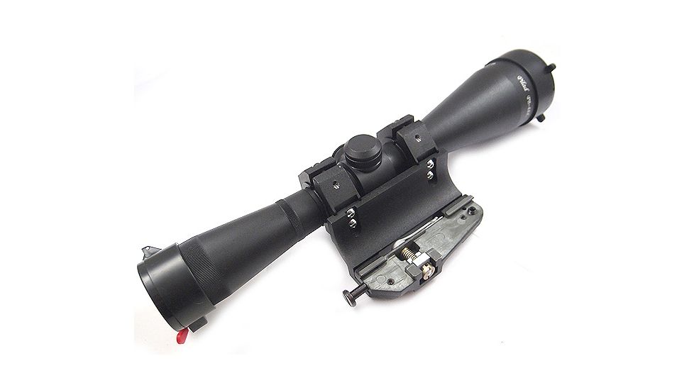 Kalinka Optics KOM 8x48 Illuminated 1000m Dragunov Reticle Rifle Scope, 30mm Super Low Profile Mount, Black, GSKOM848MLC30