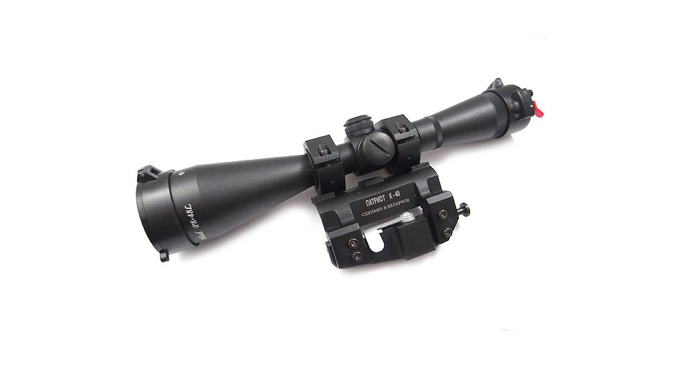 Kalinka Optics KOM 8x48 Illuminated 1000m Dragunov Reticle Rifle Scope, 40mm Universal Mount, Black, GSKOM848MLC40