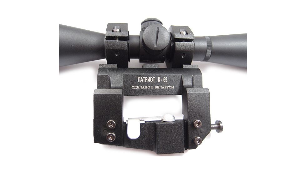 Kalinka Optics KOM 8x48 Illuminated 1000m Dragunov Reticle Rifle Scope, 59mm Universal AK and SVD Mount, Black, GSKOM848MLC59