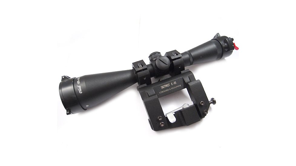 Kalinka Optics KOM 8x48 Illuminated 1000m Dragunov Reticle Rifle Scope, 65mm Universal AK and SVD Mount, Black, GSKOM848MLC65