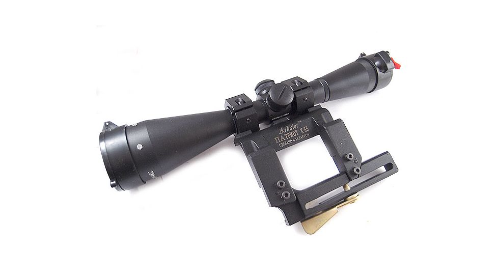 Kalinka Optics KOM 8x48 Illuminated 1000m Dragunov Reticle Rifle Scope, 75mm Universal AK and VEPR Mount, Black, GSKOM848MLC75