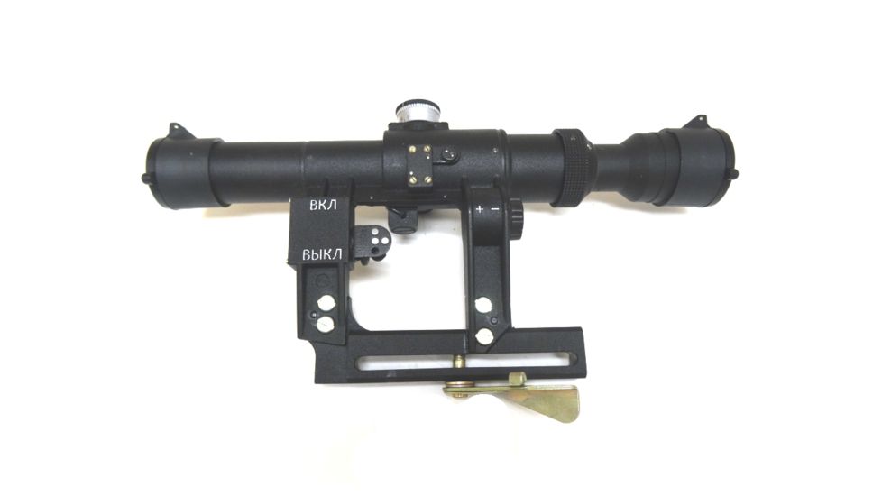 Kalinka Optics POSP 2-6x24 Rifle Scope, 1000m Rangefinder, AK, Black, GSPOSP2624AK1