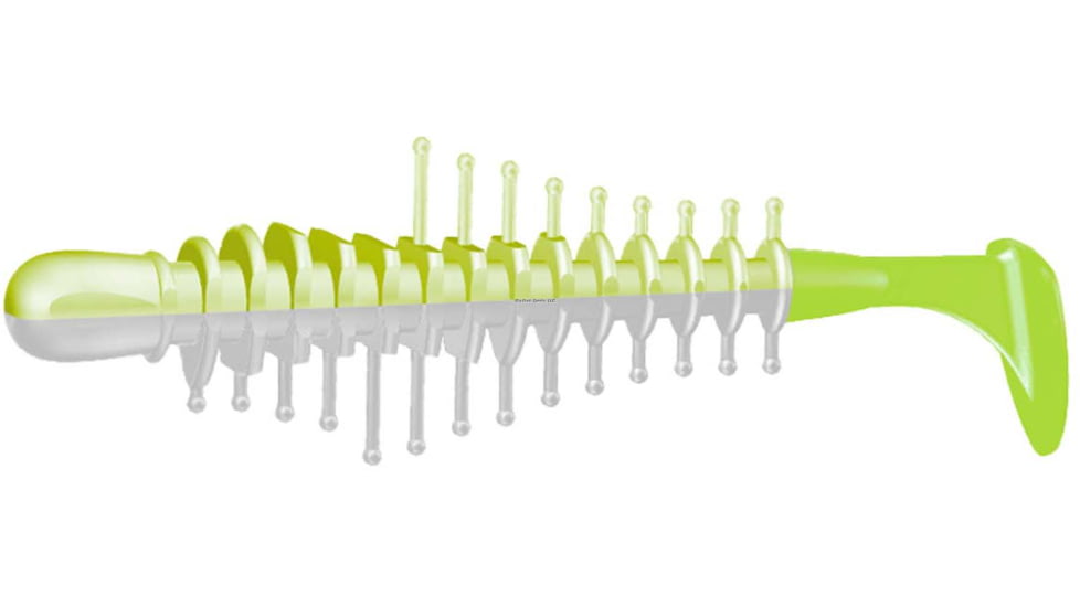 Kalins Fishing 3.8 in Tickle Shad, Acid Rain, 38TS-868