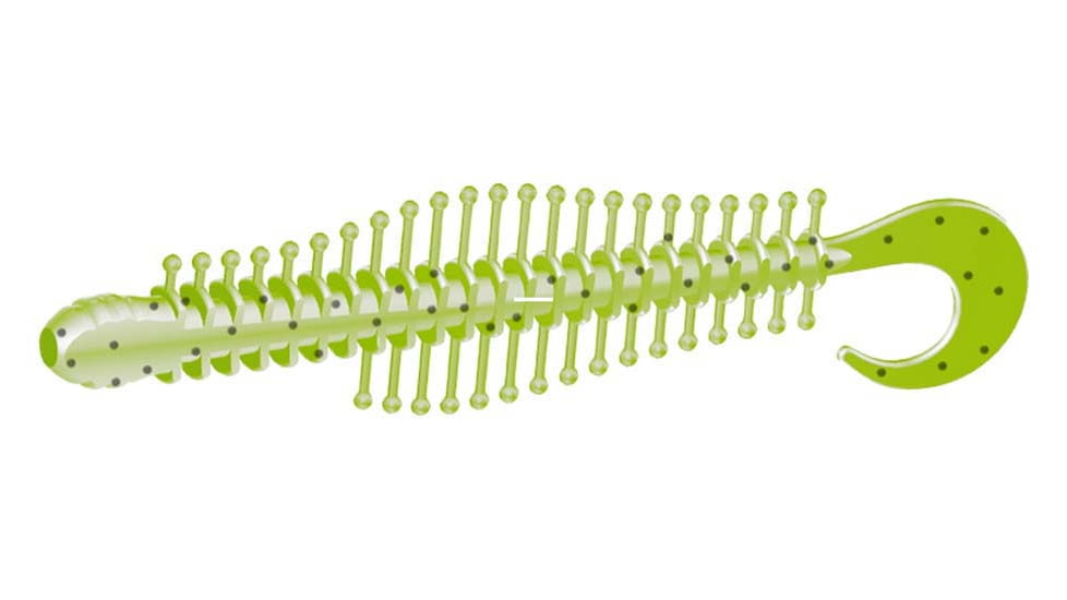 Kalins Fishing 4in Tickle Worm, Chartreuse Hologram, 4TW-533