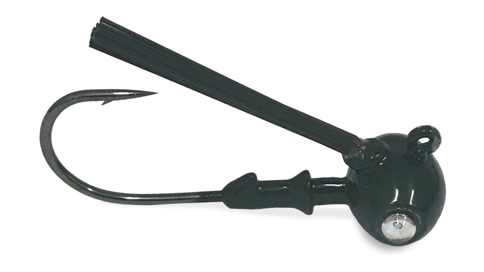 Kalins Fishing Google Eye Football Jig, 2pk, 1/2oz, Black, GFB-12B