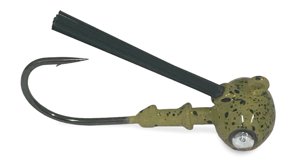 Kalins Fishing Kalin Google Eye Football Jig, Green Pumpkin, 1/2oz, 2 Pack, GFB-12GP