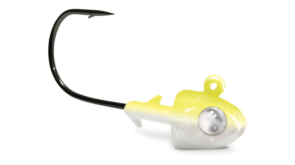 Kalins Fishing Kalin Google Eye Swimbait Jig, 1/8oz, Chartreuse/Shad, 2 Pack, GSJ-18CS