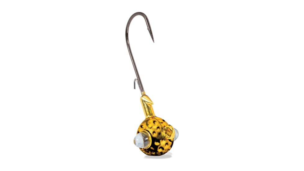 Kalins Fishing Kalin Hammered Google Eye Jig 1/4oz, Gold, GEH14-G