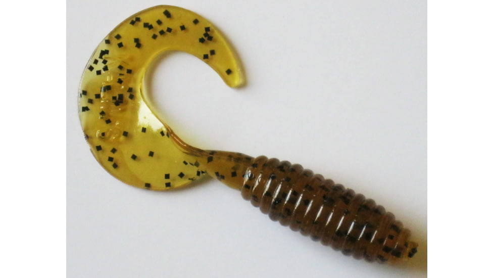 Kalins Fishing Kalin Lunker Grub, 3in, Pumpkin/Salt &amp; Pepper, 10/Pack, 3G10-695