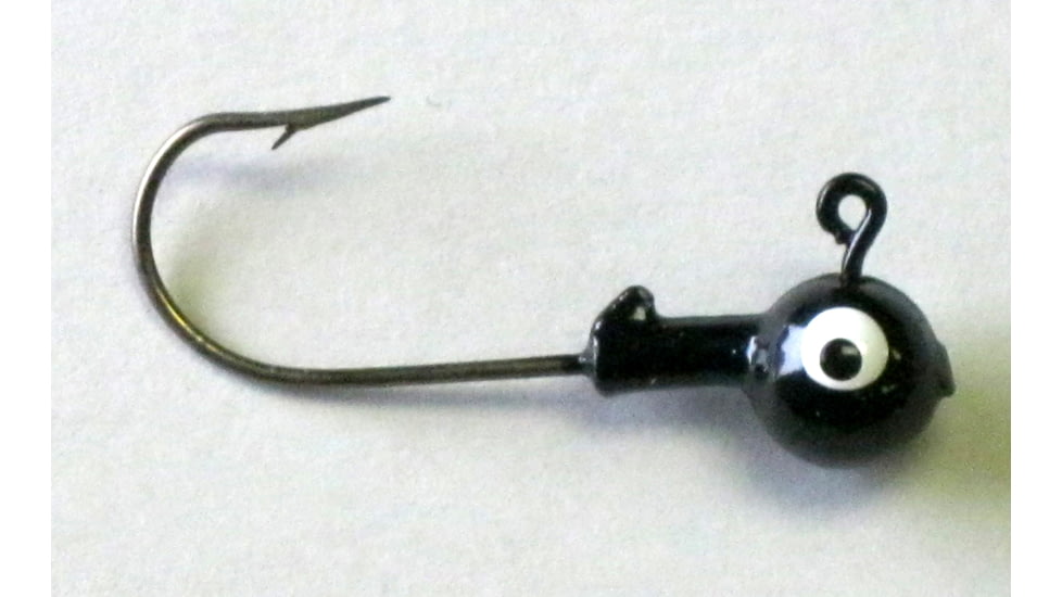 Kalins Fishing Kalin Roundhead Jig, 3/8oz, 2/0 Hook, Black, 8/Pack, RH38-7