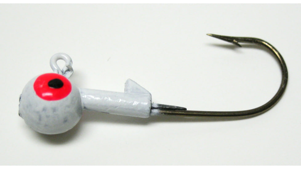 Kalins Fishing Kalin Roundhead Jig, 3/8oz, 2/0 Hook, Glow, 8/Pack, RH38-15