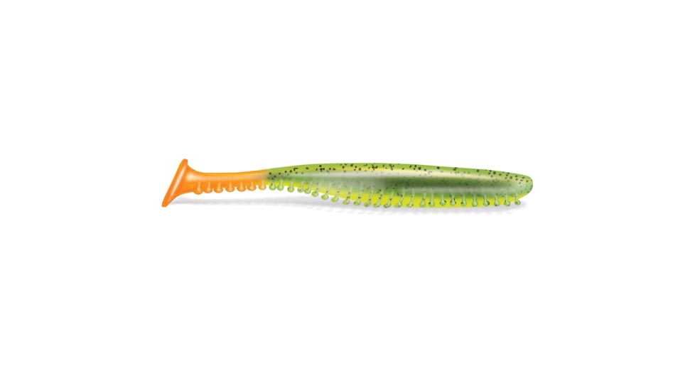 Kalins Fishing Kalin Tickle Tail SwimBait, 4.8in, Firetiger, 8 Pack, 48TT8-808