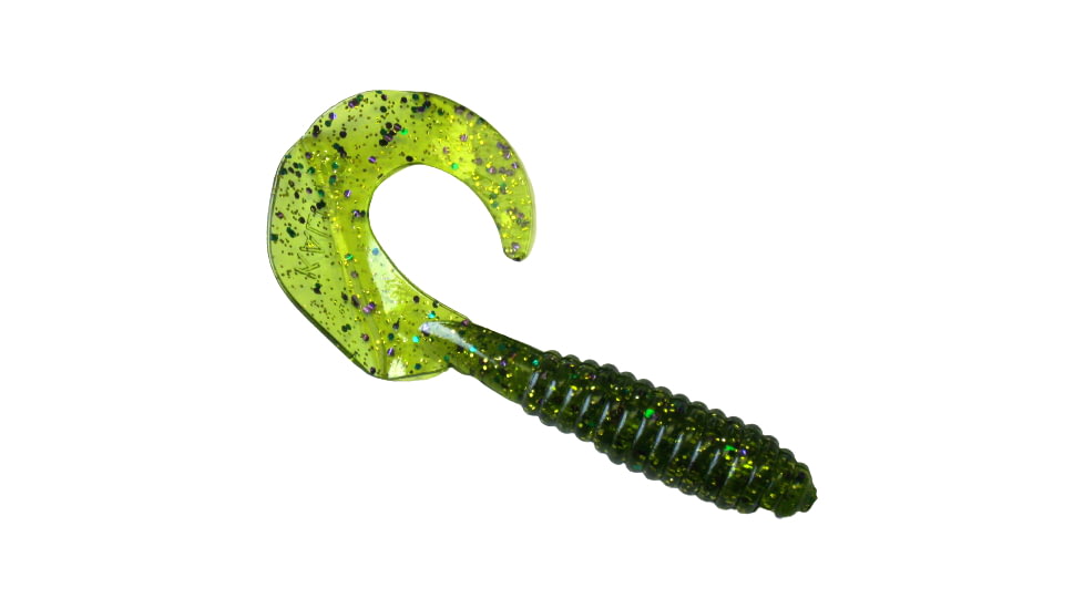 Kalins Fishing Lunker Grub, 3in Mardi Gras, 10/Pack, 3G10-799
