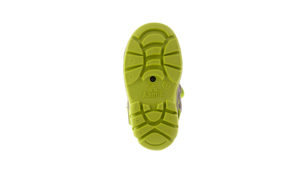 Kamik Snowbug 3 Winter Boot, Charcoal Lime, 7, NK9082S-CLM-7