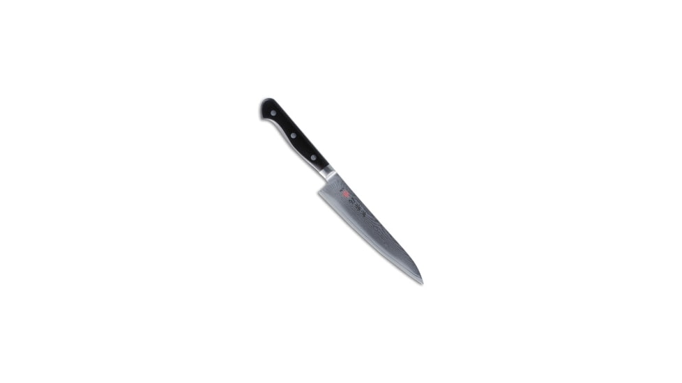 Kanetsune Kanetsune Large Petty Chefs Knife 10.375" Black Wood KT-104, Black, Damascus, adult, BHQ-55633
