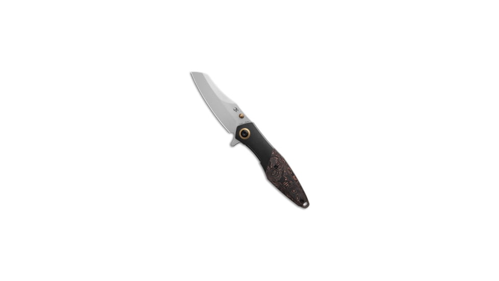 Kansept Kansept Mistaken Frame Lock Knife Carbon Fiber/Ti 3.15" Satin K1053A1, Black/Copper, CPM 20CV, adult, BHQ-179699