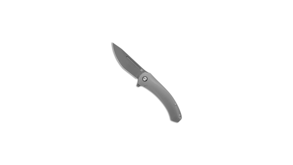 Kansept Knives Kansept Knives Hira Frame Lock Knife Bead Blast Titanium 3.5" Gray/Bead Blast, Gray, CPM S35VN, adult, BHQ-217083