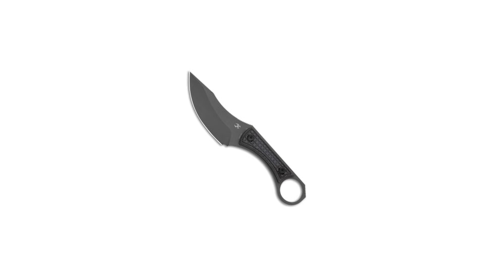 Kansept Knives Kansept Niko Fixed Blade Knife Black Micarta 3.5" Gray G004A6, Black, D2, adult, BHQ-204522