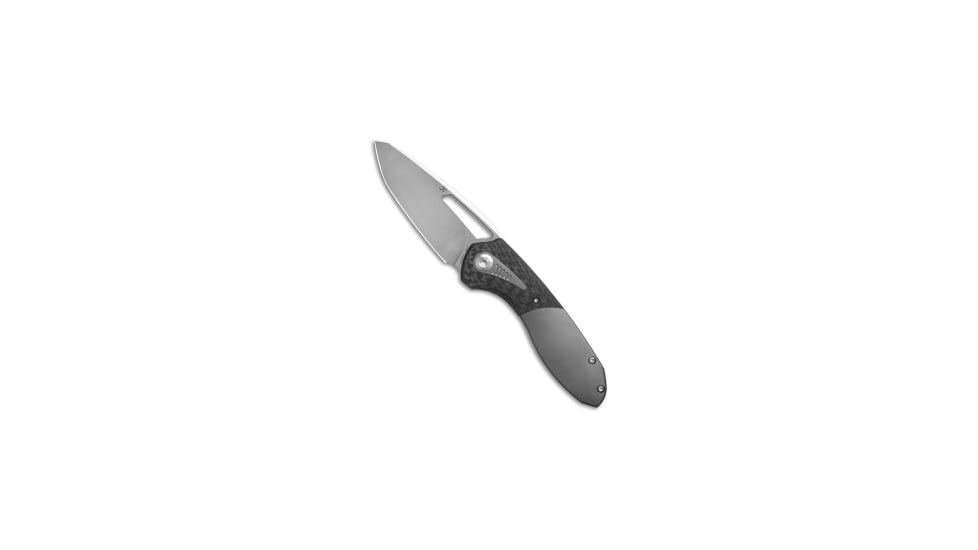 Kansept Knives Kansept Thoth Frame Lock Knife Titanium Twill Carbon Fiber 3.5" Satin, Black/Gray, CPM 20CV, adult, BHQ-208655