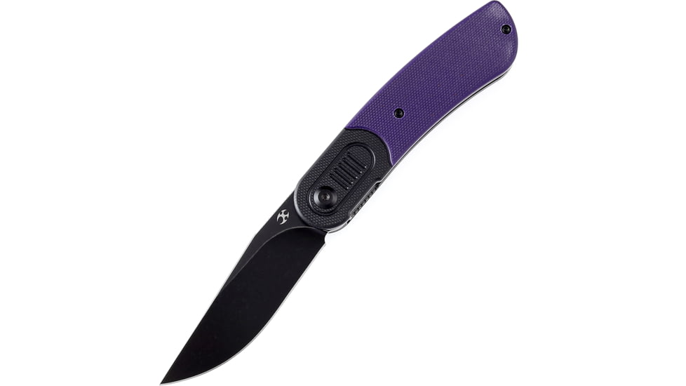 Kansept Knives Reverie Purple G10 Folding Knife, 4in Closed, 3in Black Stonewash 154CM SS Blade, Black/Purple G10 Handle, Black Nylon Pouch, T2025B5