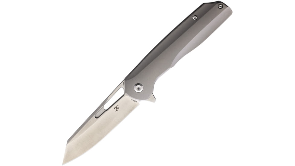 Kansept Knives Shard Framelock Folding Knife, Gray, Gray titanium handle, K1006A