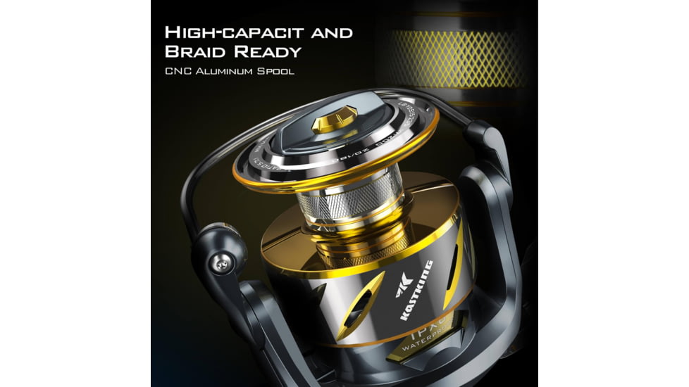 Kast King Kapstan Elite Saltwater Spinning Reel, 5.7:1, 13.9oz, KKRLSPNKPS30GM