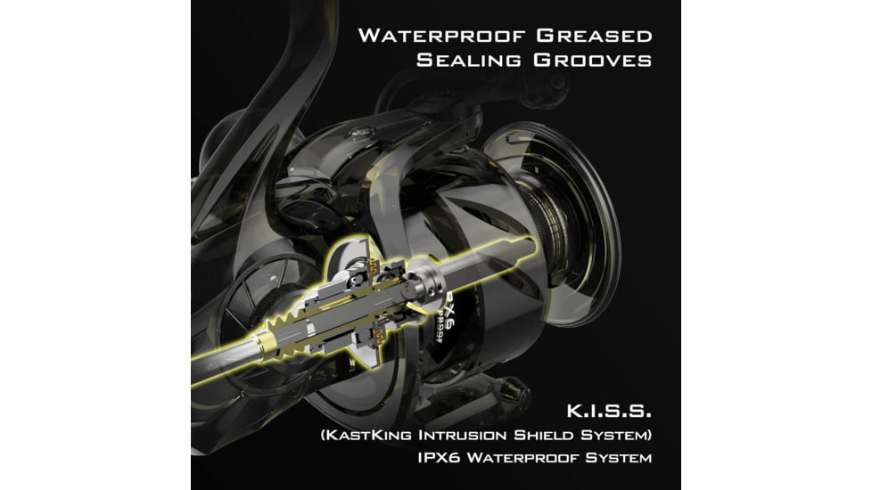 Kast King Kapstan Elite Saltwater Spinning Reel, 5.7:1, 13.9oz, KKRLSPNKPS30GM