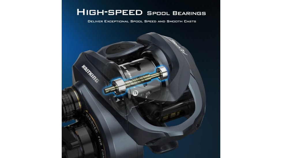 Kast King Kestrel Elite Magnesium Frame BFS Finesse Baitcasting Reel, Left, KKRLCSTKSEBFS84LSCG