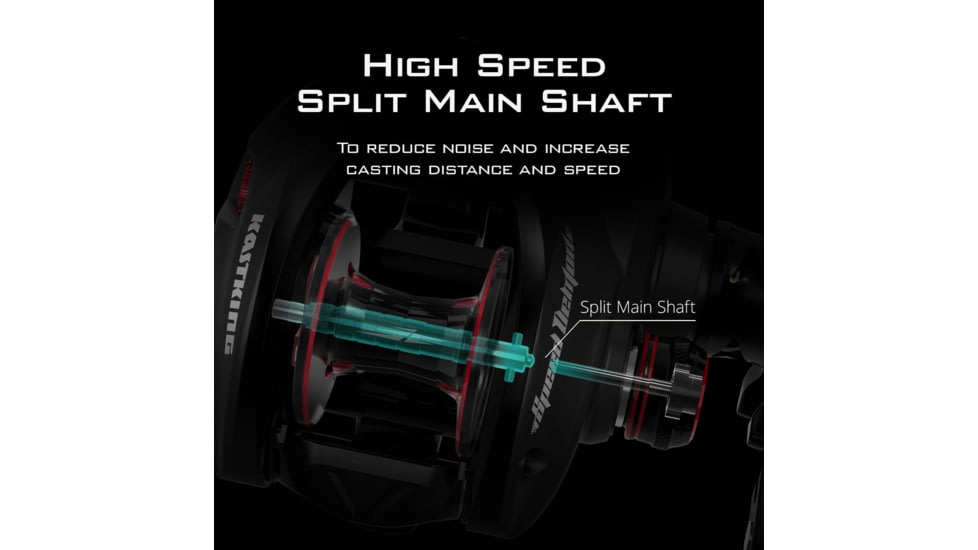 Kast King Speed Demon Elite Baitcasting Reel, Left, 7.4:1, KKRLCSTSDEDB74LGS