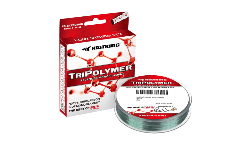 Kast King TriPolymer Advanced Monofilament Fishing Line, Max Green, 8 lb/1700 yd, KKLIMONTPA14MGN8
