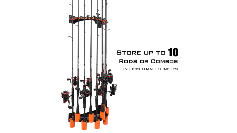 Kast King V10LS Spooling Station and Rod Rack, Orange/Black, KKTAROMRRV10LSOR