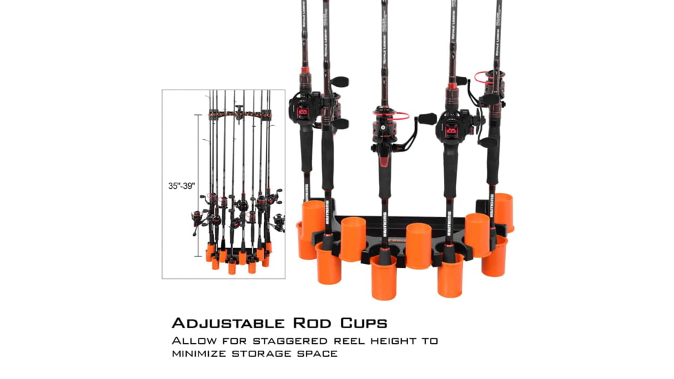 Kast King V10LS Spooling Station and Rod Rack, Orange/Black, KKTAROMRRV10LSOR