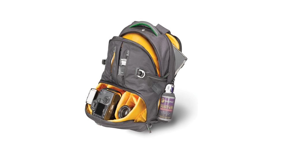 Kata Bags DR-467; Digital Rucksack - Black with Green Accents KT-DR-467-BG