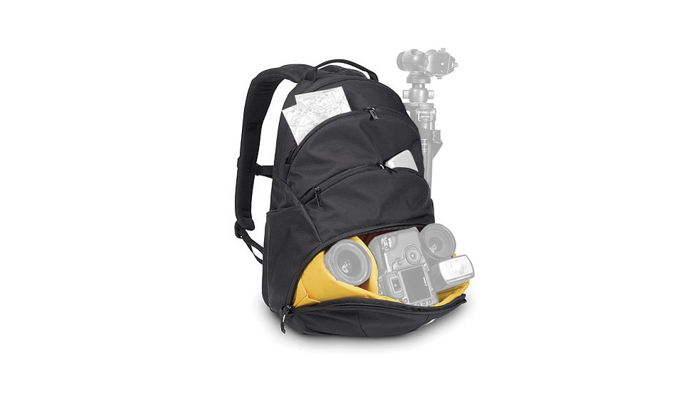 Kata Digital Rucksack, Black - DSLR w/ Mounted Lens, 3-4 Extra Lenses, Flash, 15.4in Laptop